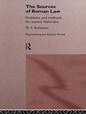 cover image of The Sources of Roman Law